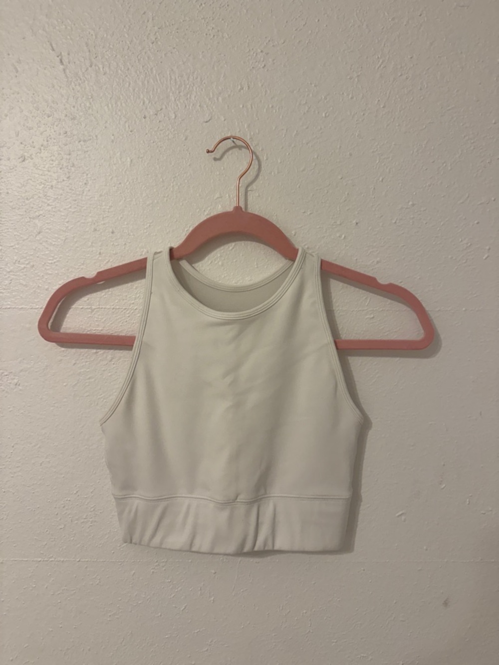 White High-Neck Cropped Tank